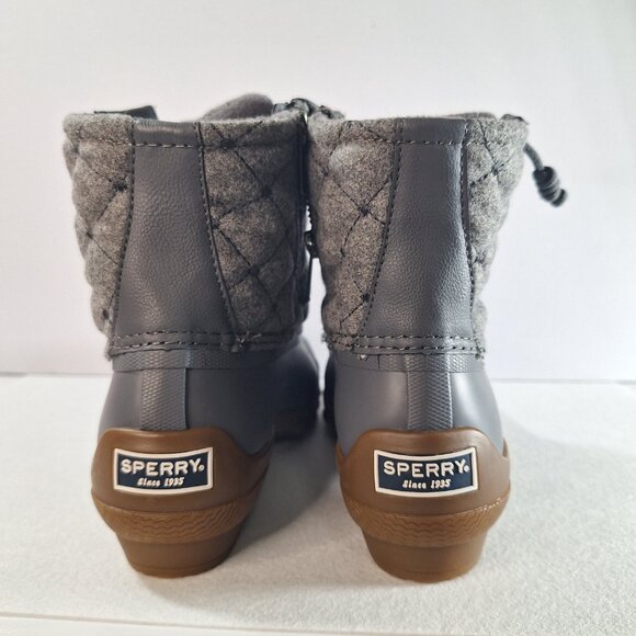 Sperry Women's Syren Gulf Ankle Duck Boot, Grey, 5.5 Lace Up/Side Zip Winter NWT - Picture 6 of 14